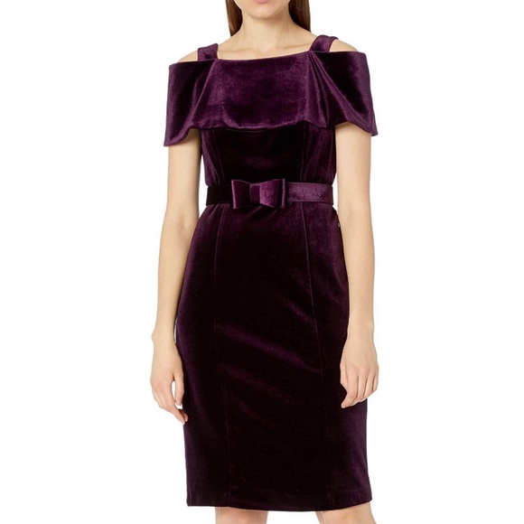 Nanette by Nanette Lepore Plum Moody Romance Velvet Dress (8) - Picture 3 of 10